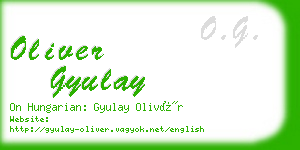 oliver gyulay business card